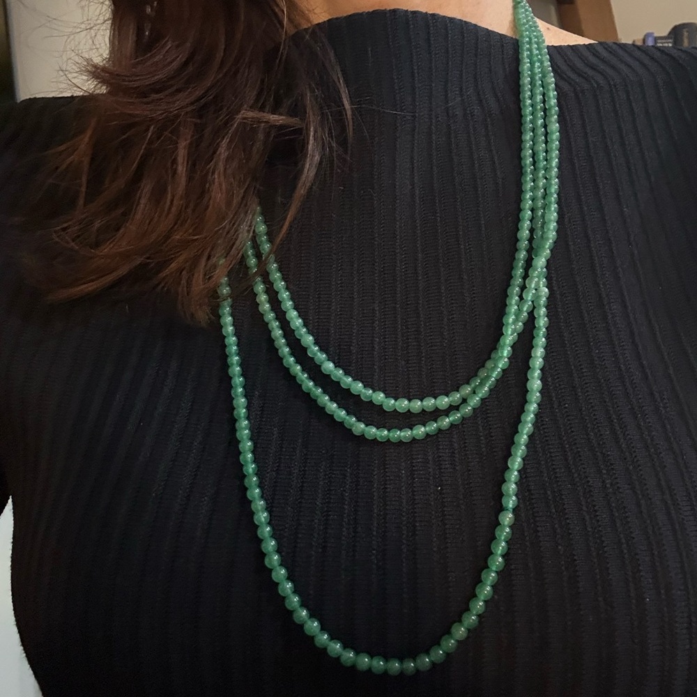 Green Aventurine Beaded Necklace and Earring Set - Picture 7 of 9